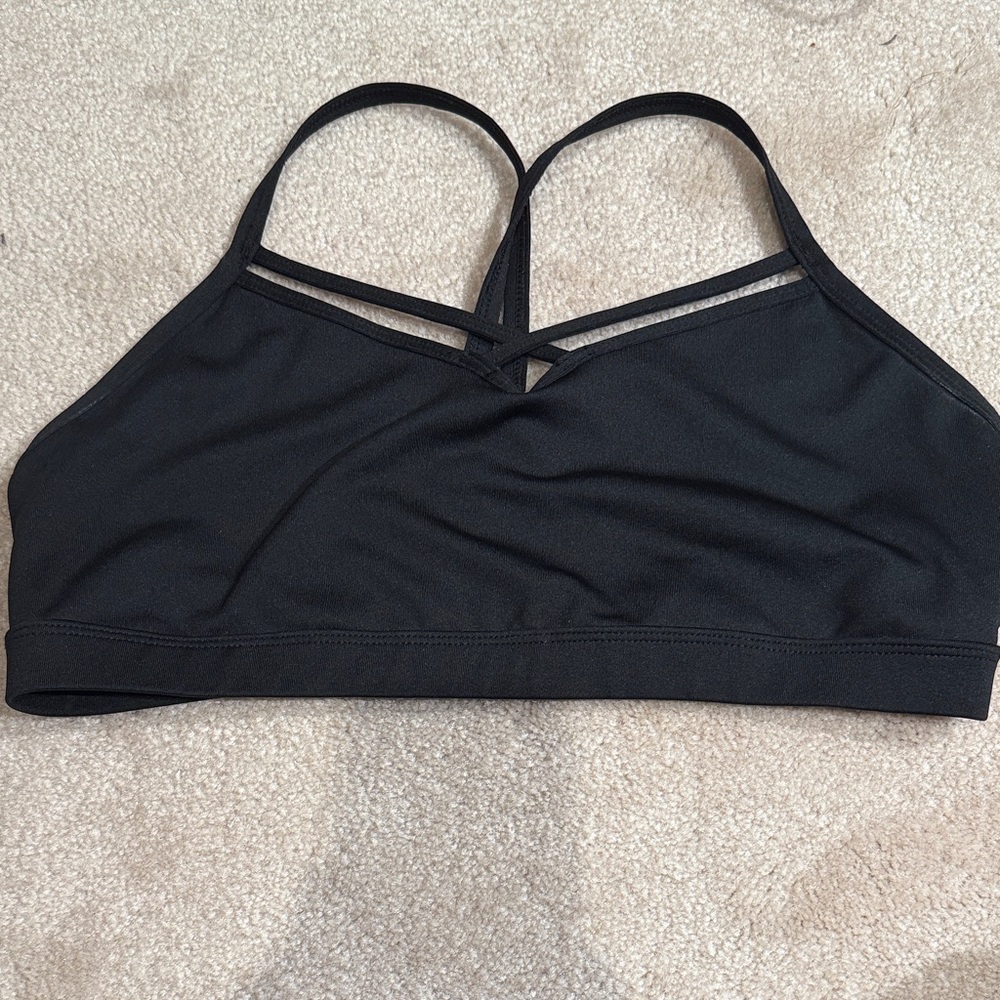 Women's champion Black Strappy Bralette sports bra size L